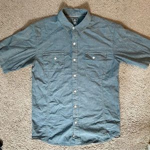 REI Mens size S denim button down